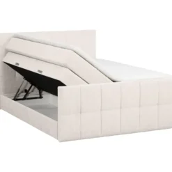 Boxspring met opbergruimte Kanso - ecru - 160x200 cm