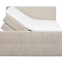 Boxspring met opbergruimte Kanso - taupe - 140x200 cm