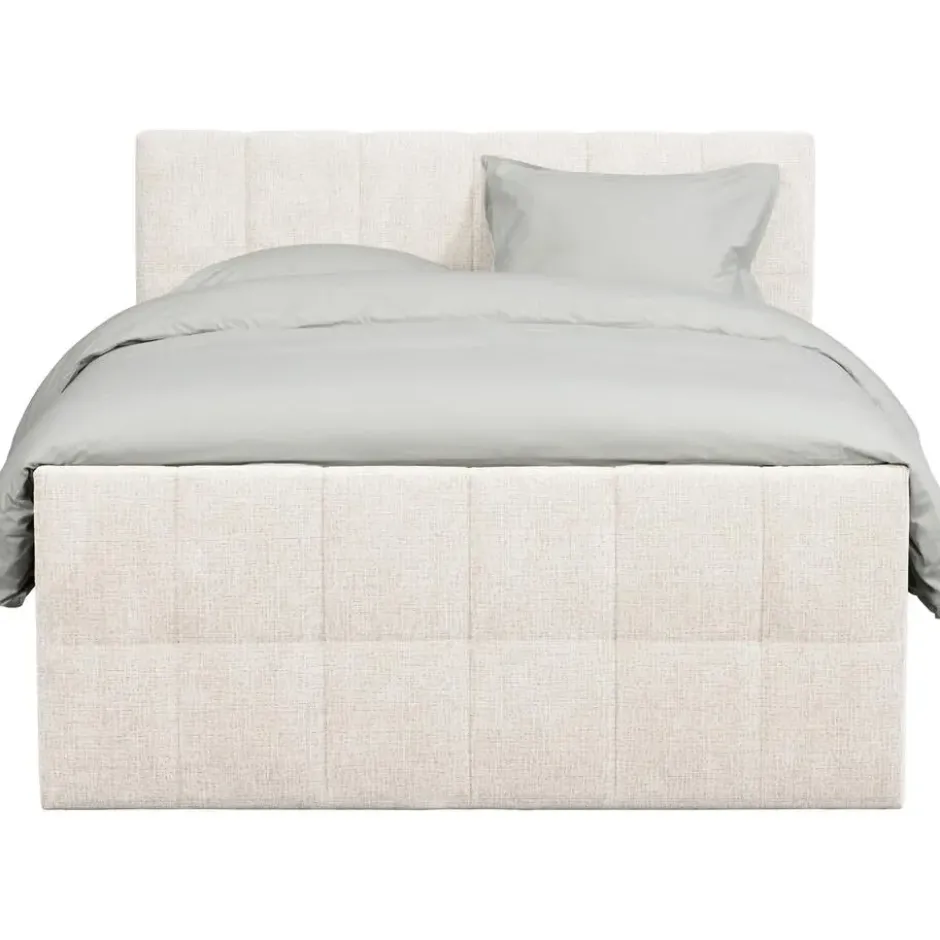 Boxspring met opbergruimte Kanso - ecru - 140x200 cm