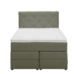 Boxspring met opbergruimte Liv geruit - groen - 120x200 cm