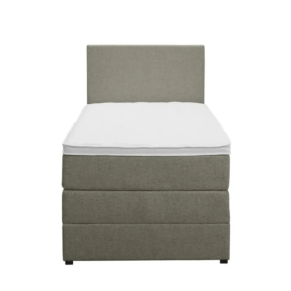 Boxspring met opbergruimte Liv egaal - groen - 90x200 cm