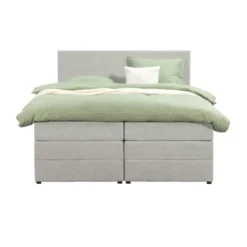 Boxspring met opbergruimte Liv egaal - ecru - 140x200 cm