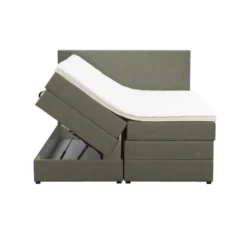 Boxspring met opbergruimte Liv egaal - groen - 160x200 cm