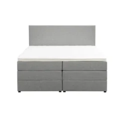 Boxspring met opbergruimte Liv egaal - lichtgrijs - 160x200 cm