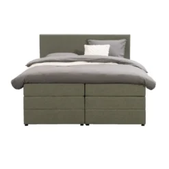 Boxspring met opbergruimte Liv egaal - groen - 140x200 cm