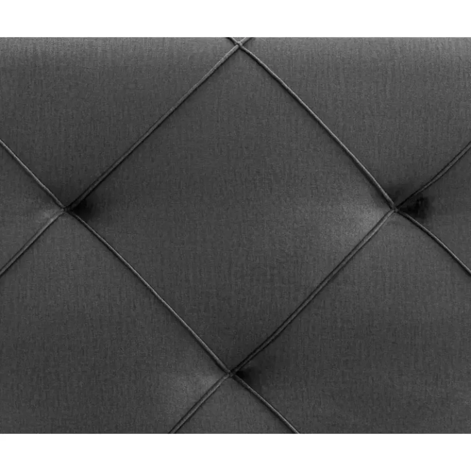 Boxspring met opbergruimte Liv geruit - grijs - 140x200 cm