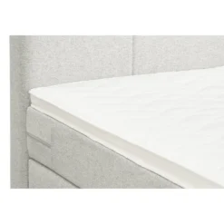 Boxspring met opbergruimte Liv geblokt - ecru - 180x200 cm