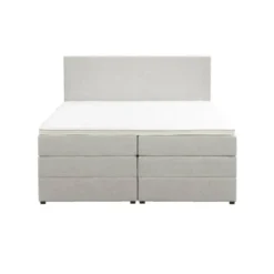 Boxspring met opbergruimte Liv egaal - ecru - 160x200 cm