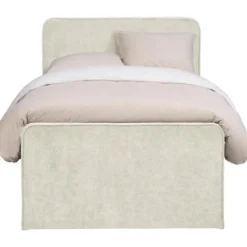Boxspring met opbergruimte Mori - lichtgrijs - 120x200 cm