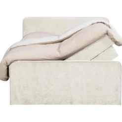 Boxspring met opbergruimte Mori - lichtgrijs - 180x200 cm