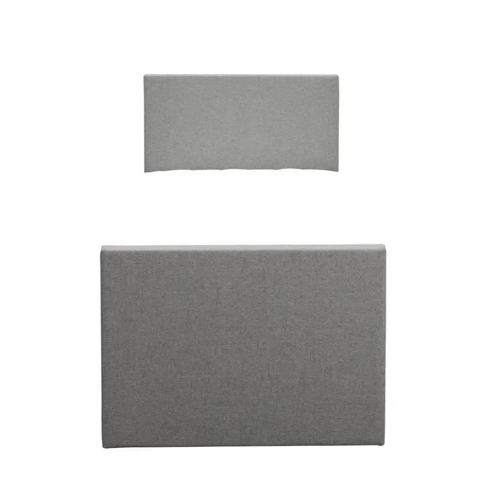 Boxspring met voetbord Liv egaal - lichtgrijs - 90x200 cm - ronde poot
