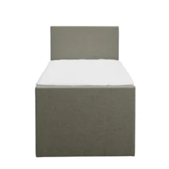 Boxspring met voetbord Liv egaal - groen - 90x200 cm - slanke poot