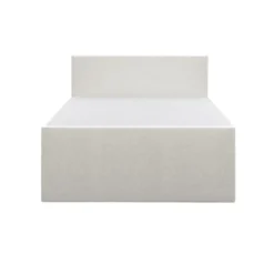 Boxspring met voetbord Liv egaal - ecru - 140x200 cm - slanke poot