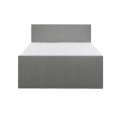 Boxspring met voetbord Liv egaal - lichtgrijs - 140x200 cm - vierkante poot