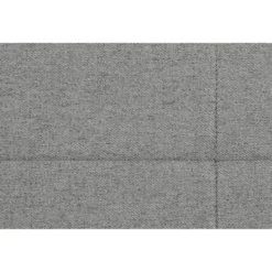 Boxspring met voetbord Liv geblokt - lichtgrijs - 90x200 cm - vierkante poot