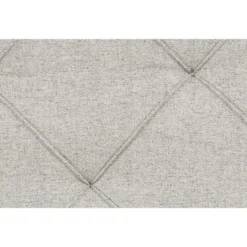 Boxspring met voetbord Liv geruit - ecru - 90x200 cm - slanke poot