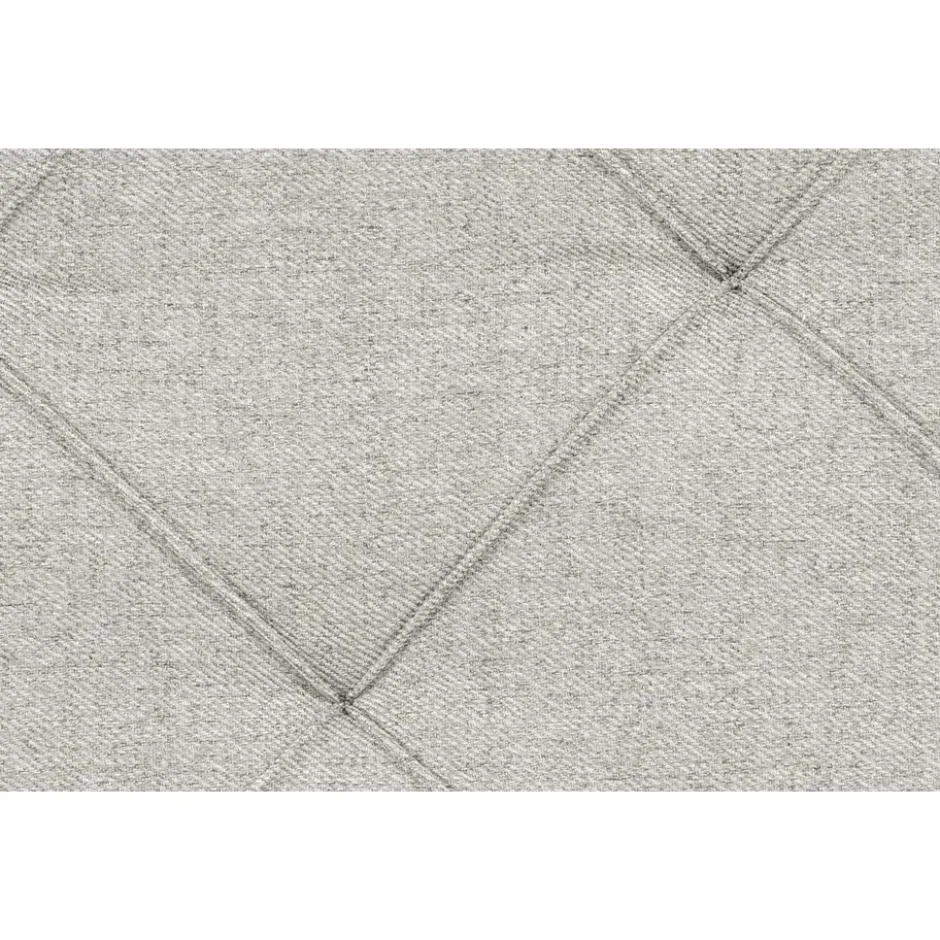 Boxspring met voetbord Liv geruit - ecru - 140x200 cm - ronde poot