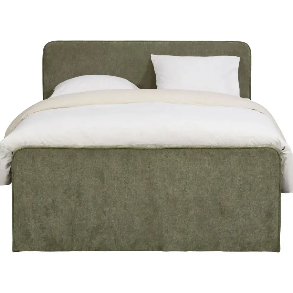 Boxspring Mori - vergrijsd groen - 160x200 cm