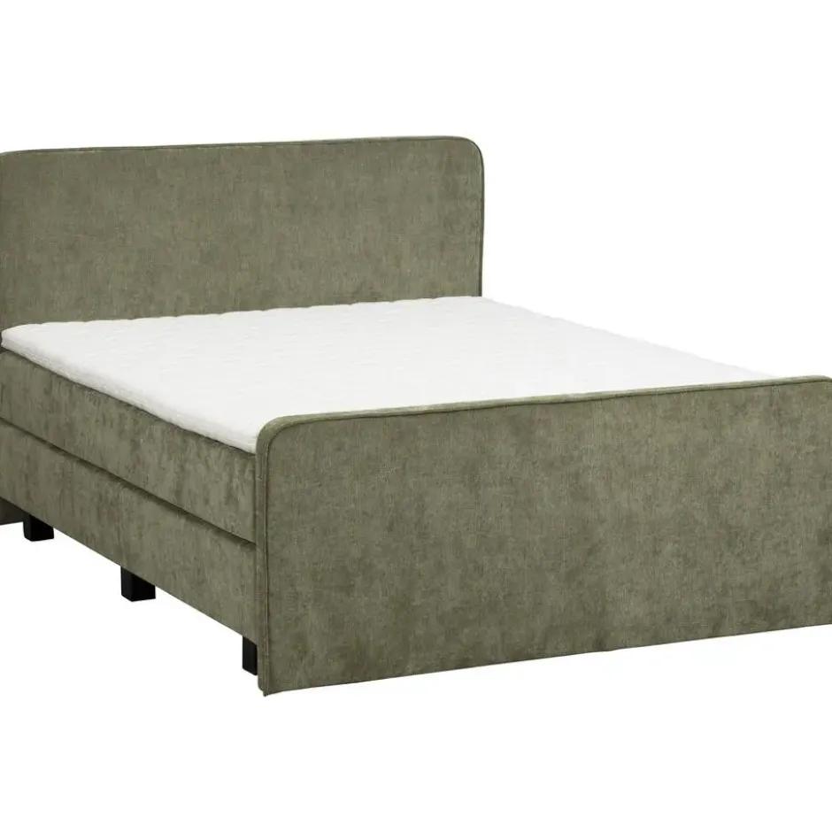 Boxspring Mori - vergrijsd groen - 180x200 cm