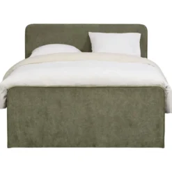 Boxspring Mori - vergrijsd groen - 140x200 cm