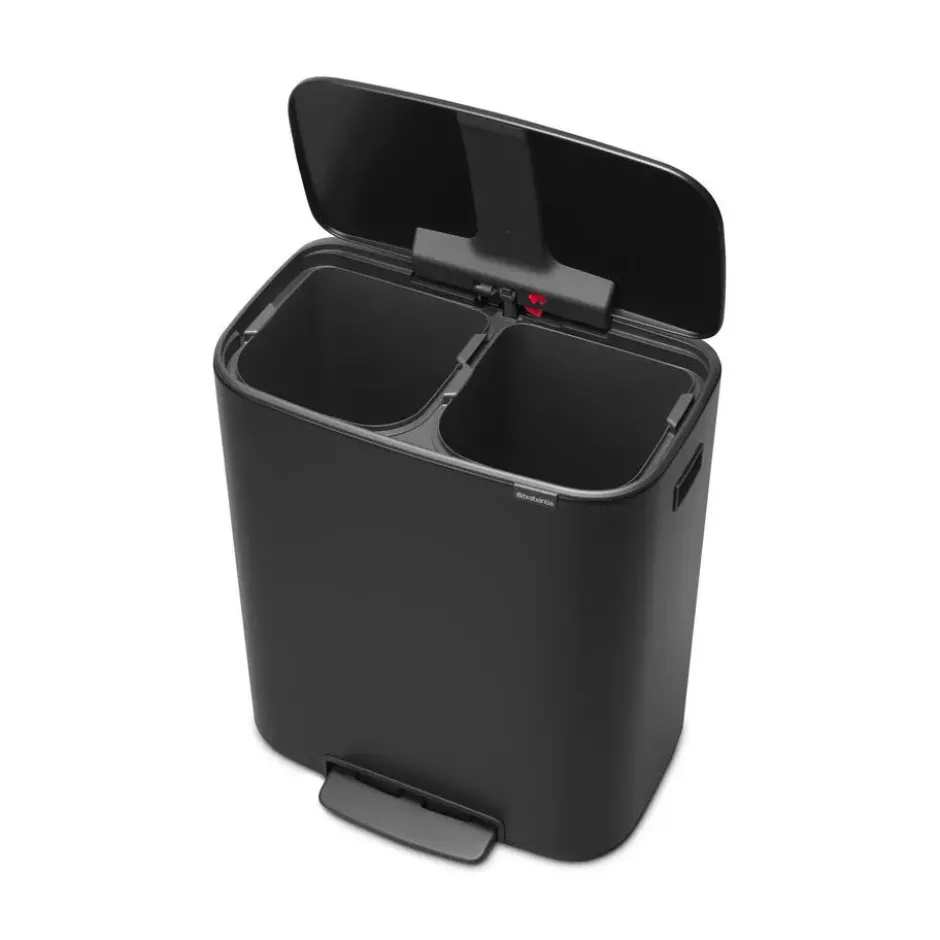 Brabantia Bo Hi Pedaalemmer 2 x 30 liter Matt Black