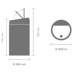 Brabantia Touch Bin Afvalemmer 60 liter Moonlight Black