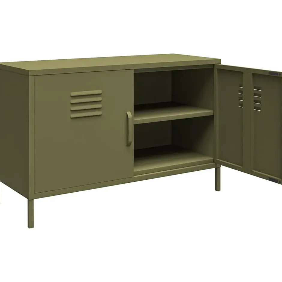 Bradford - Kast met 2 olijfgroene metalen deuren