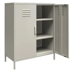 Bradford - Wandkast met 1 taupe metalen deur