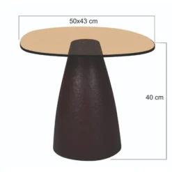 Brix - Bijzettafel - Brix Mylon Brown 50cm - Bruin
