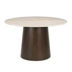 Brix - Eetkamertafel - Brix Bottecino Rond 130cm - Beige