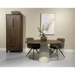 Brix - Eetkamertafel - Brix Marron 140 cm - Beige