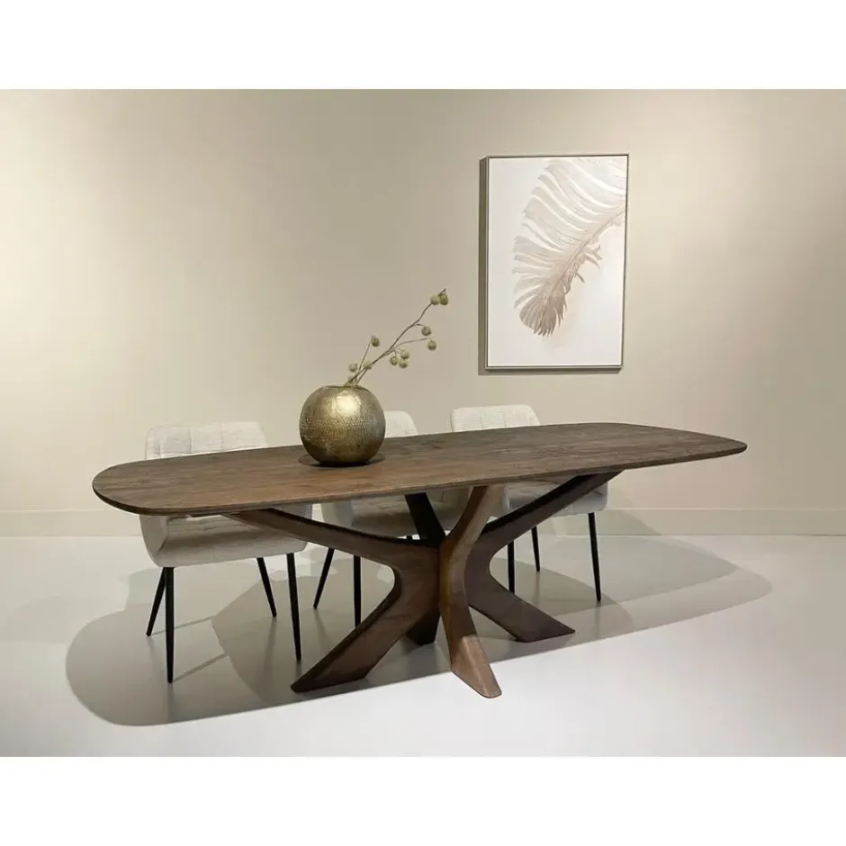 Brix - Eetkamertafel Montreaux - Bruin - Mangohout - 250 cm