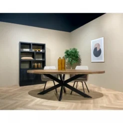 Brix - Ovale Eetkamertafel - Mangohout - 180cm - Bruin