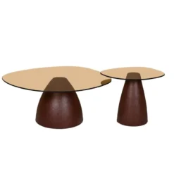 Brix - Salontafel - Brix Mylon Burgundy 86cm - Bruin