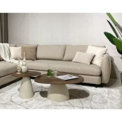 Brix - Salontafel Marron - Beige - Mangohout - 86 cm
