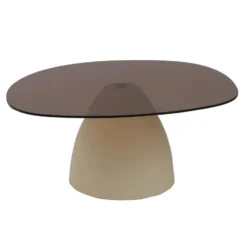 Brix - Salontafel Mylon - Beige - Glas - 86 cm