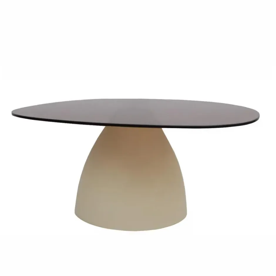 Brix - Salontafel Mylon - Beige - Glas - 86 cm