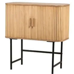 Buffet 2 deuren van hout en metaal