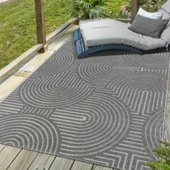 Buitenkleed Berlin Japandi Grijs - 200x290 CM