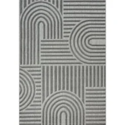 Buitenkleed Berlin Japandi Grijs - 160x230 CM