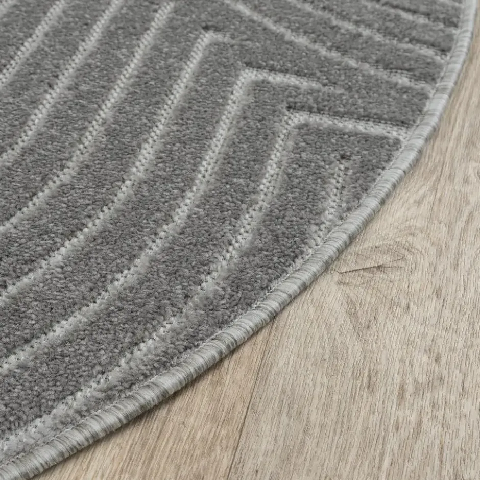 Buitenkleed Berlin Rond Japandi Grijs - 150 CM Ø