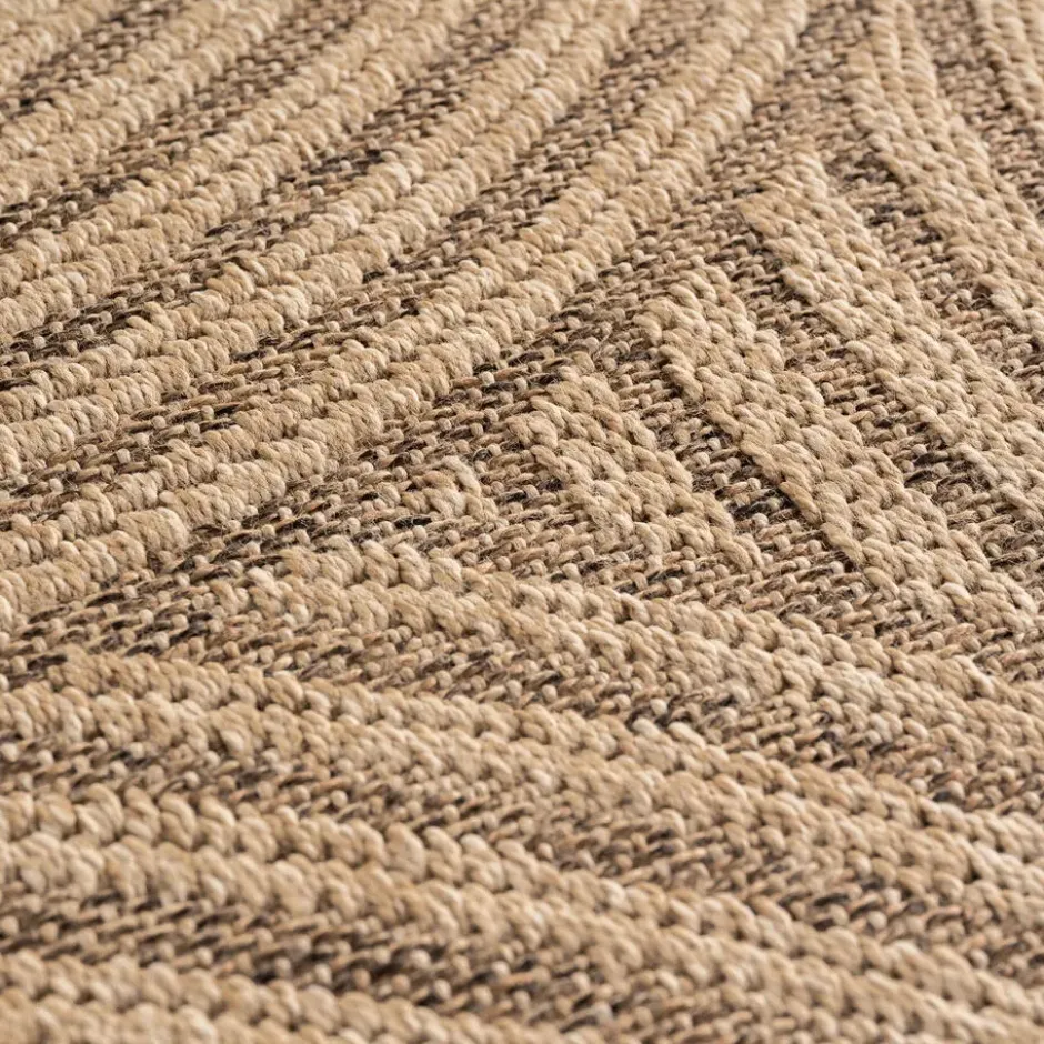 Buitenkleed Rond Timber Japandi Jute Beige - 160 CM Ø