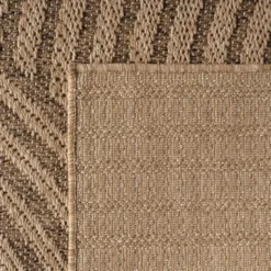 Buitenkleed Rond Timber Japandi Jute Beige - 120 CM Ø