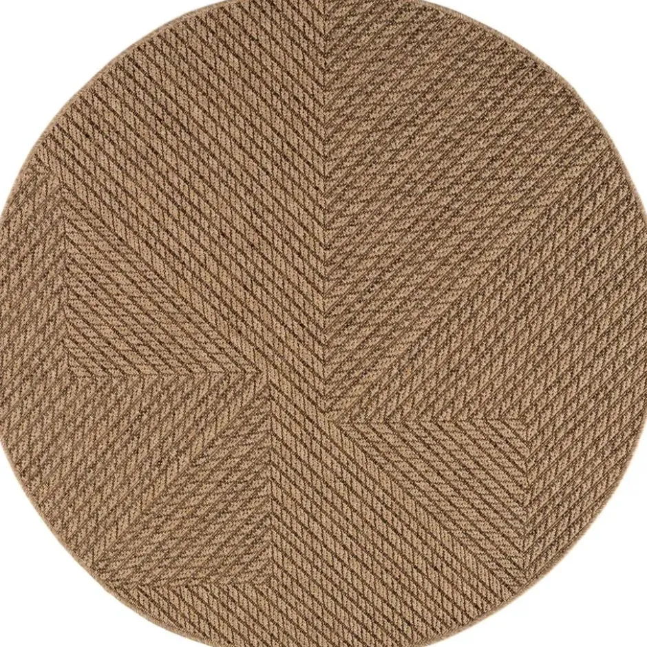 Buitenkleed Rond Timber Jute Beige - 200 CM Ø