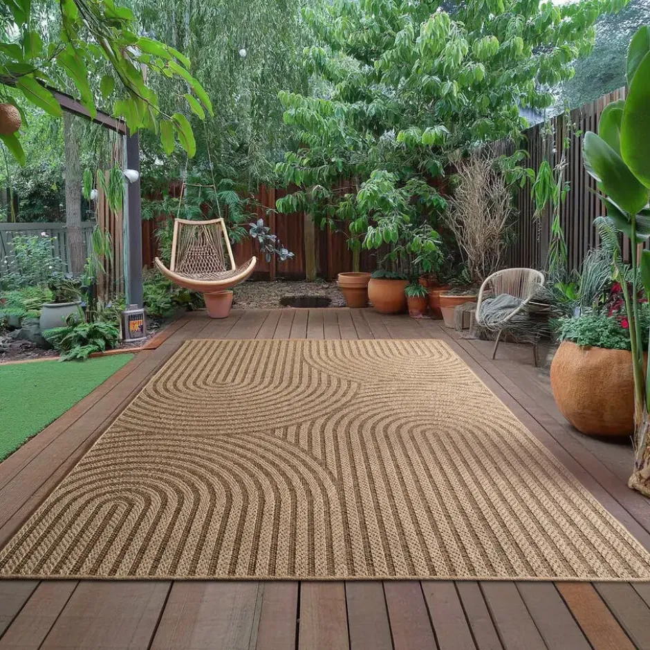 Buitenkleed Timber Japandi Jute Beige - 160x230 CM