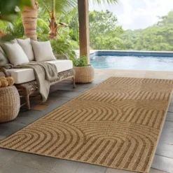 Buitenkleed Timber Japandi Jute Beige - 160x230 CM