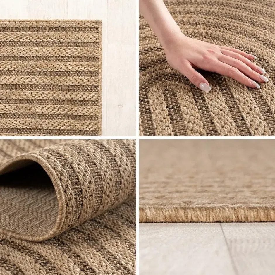Buitenkleed Timber Japandi Jute Beige - 140x200 CM