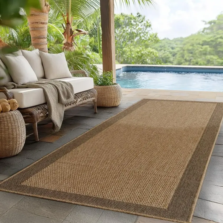 Buitenkleed Timber Solid Jute Beige - 160x230 CM