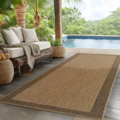 Buitenkleed Timber Solid Jute Beige - 240x340 CM