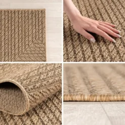 Buitenkleed Timber Style Jute Beige - 240x340 CM